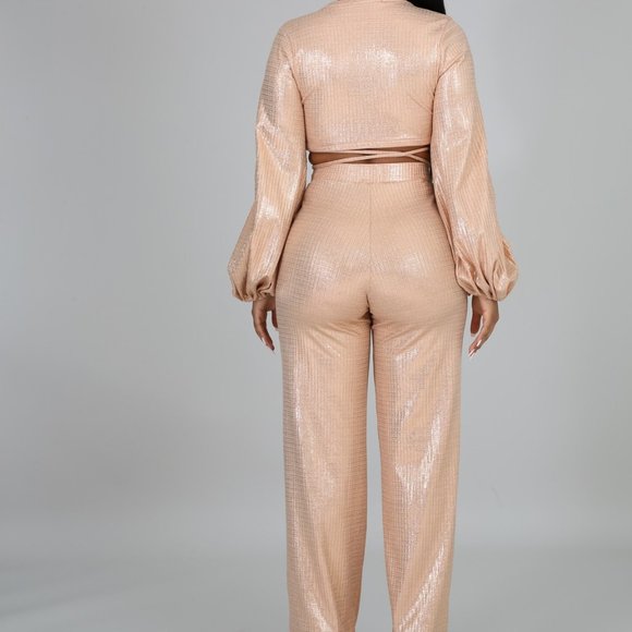 Gold Metallic Two Piece - Picture 5 of 5